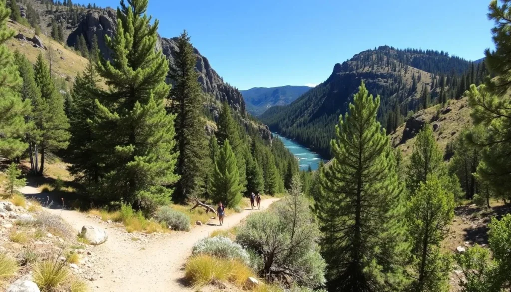 Logan Canyon hiking trail with river view, popular Logan, Utah things to do Logan Canyon hiking trail with river view, popular Logan, Utah things to do