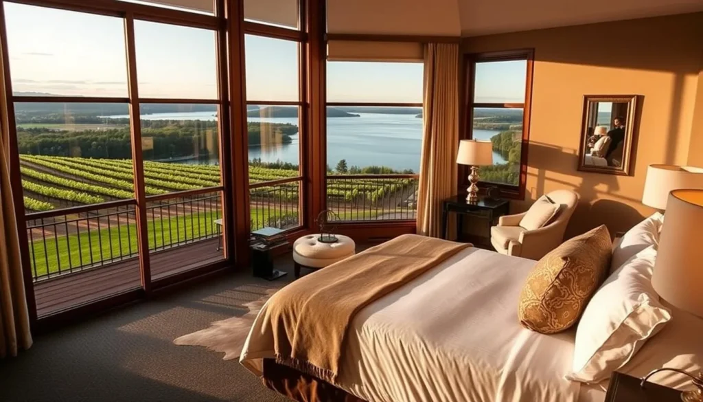 Luxury lakeside accommodation in the Finger Lakes with vineyard views and private balcony Luxury lakeside accommodation in the Finger Lakes with vineyard views and private balcony