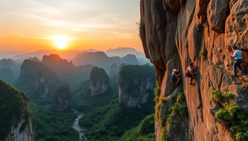 Mai Chau rock climbing