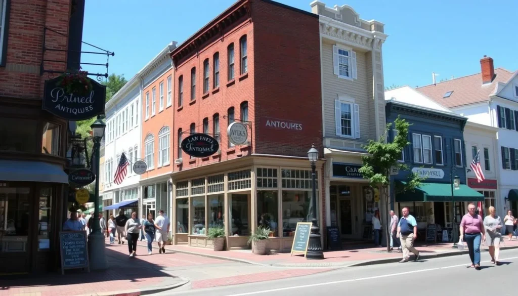 Main Street in Cold Spring with antique shops and cafes Main Street in Cold Spring with antique shops and cafes