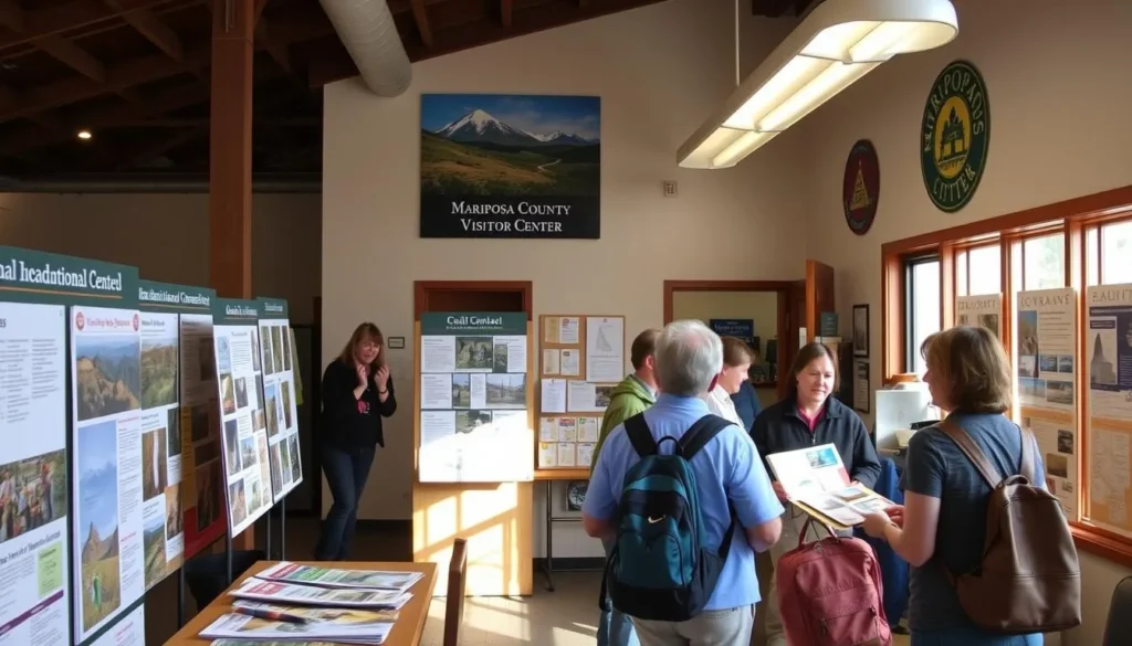 Mariposa County Visitor Center with information displays and helpful staff Mariposa County Visitor Center with information displays and helpful staff