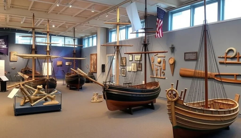 Maritime Museum of Sandusky exhibit showcasing historic ships and maritime artifacts