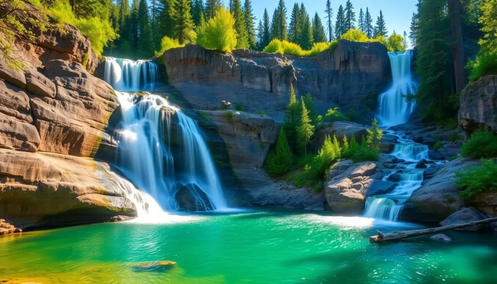 McCloud Falls with three tiers of waterfalls in Shasta County California best things to do McCloud Falls with three tiers of waterfalls in Shasta County California best things to do