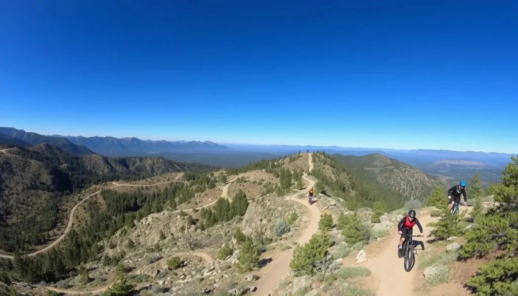 Mountain biking trails in Tehachapi Mountains, California