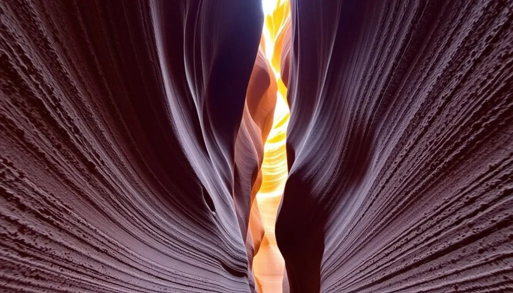 Narrow passage in The Slot canyon with high sandstone walls in Anza-Borrego Desert State Park Narrow passage in The Slot canyon with high sandstone walls in Anza-Borrego Desert State Park