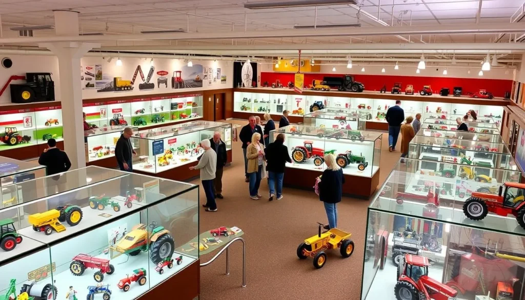 National Farm Toy Museum in Dyersville displaying miniature farm equipment National Farm Toy Museum in Dyersville displaying miniature farm equipment