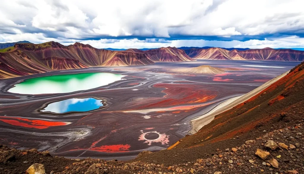 Newberry National Volcanic Monument image with lava flows and lakes