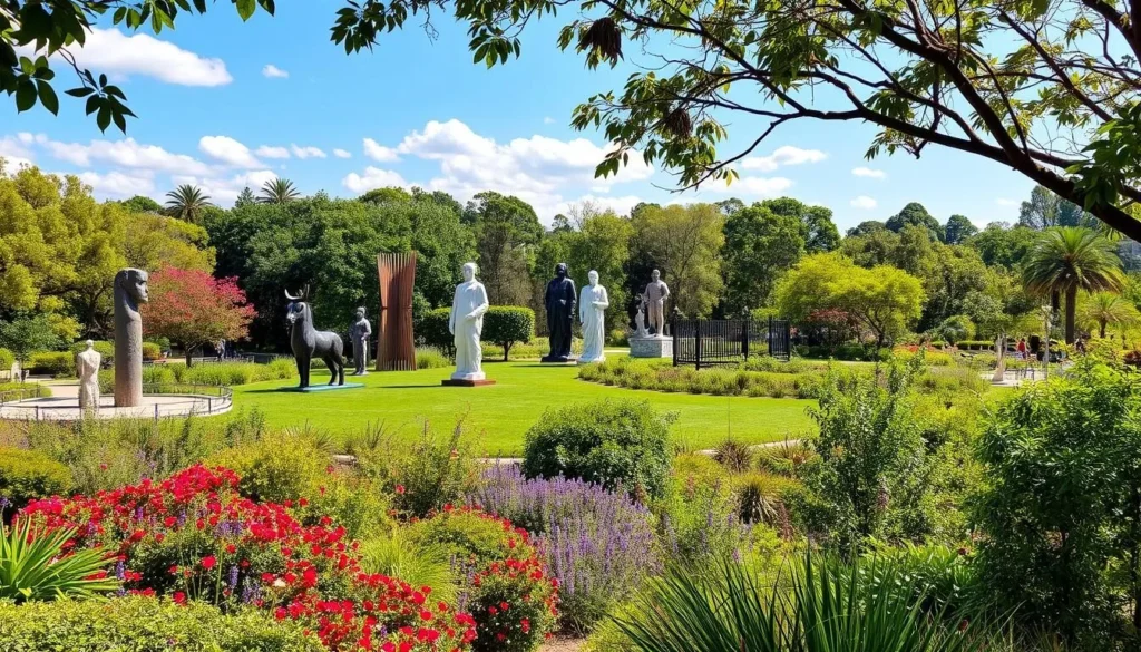 Nirox Sculpture Park surrounded by lush greenery and featuring large-scale sculptures