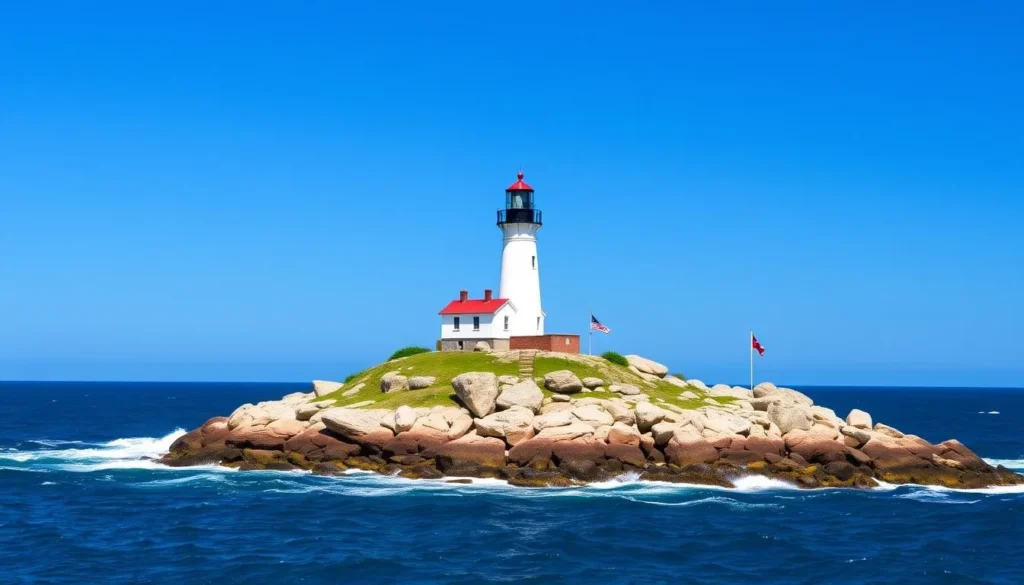 Nubble Lighthouse in York, Maine - a popular day trip from Ogunquit