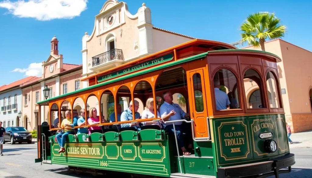 Old Town Trolley Tour in historic St. Augustine, St. Johns County Old Town Trolley Tour in historic St. Augustine, St. Johns County