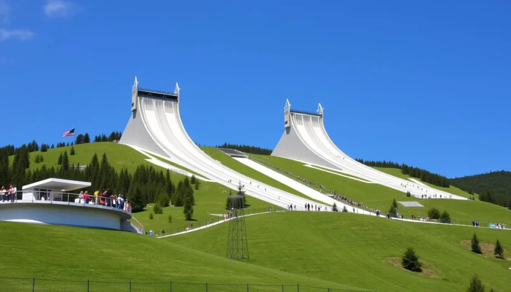 Olympic Ski Jumps in Lake Placid, Essex County, New York Olympic Ski Jumps in Lake Placid, Essex County, New York
