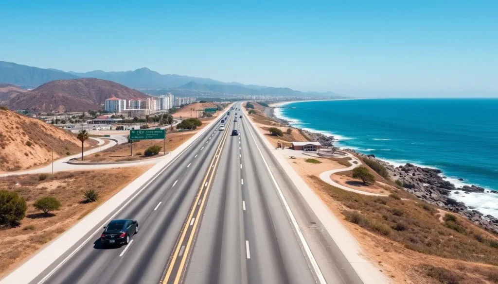 Pacific Coast Highway in Orange County California, showcasing one of the best scenic drives and things to do in the area Pacific Coast Highway in Orange County California, showcasing one of the best scenic drives and things to do in the area