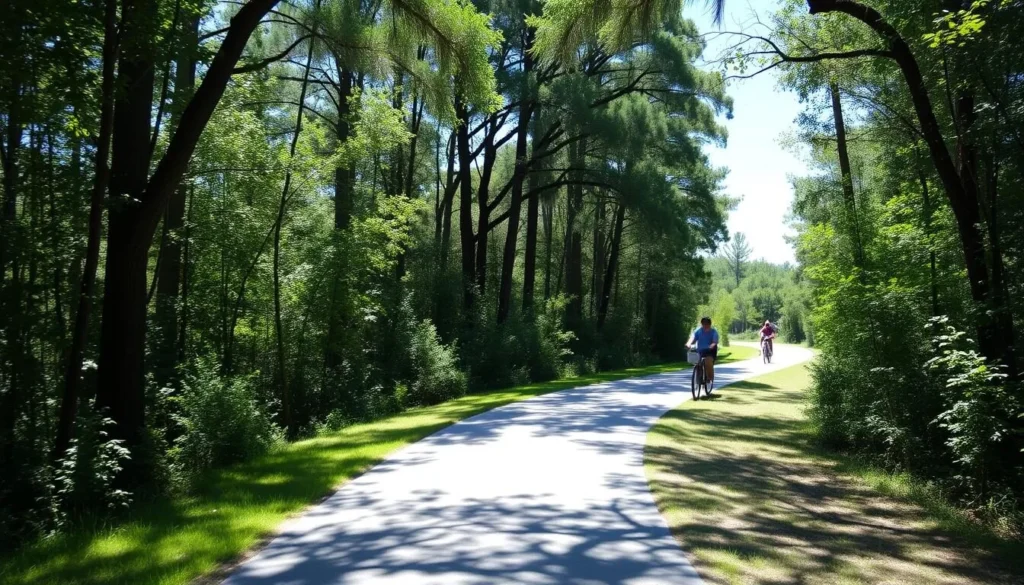 Palatka-Lake Butler State Trail in Union County Florida with cyclists Palatka-Lake Butler State Trail in Union County Florida with cyclists