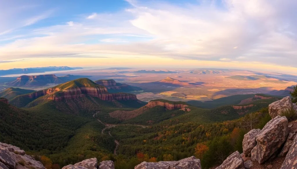 Panoramic view from Conway Summit