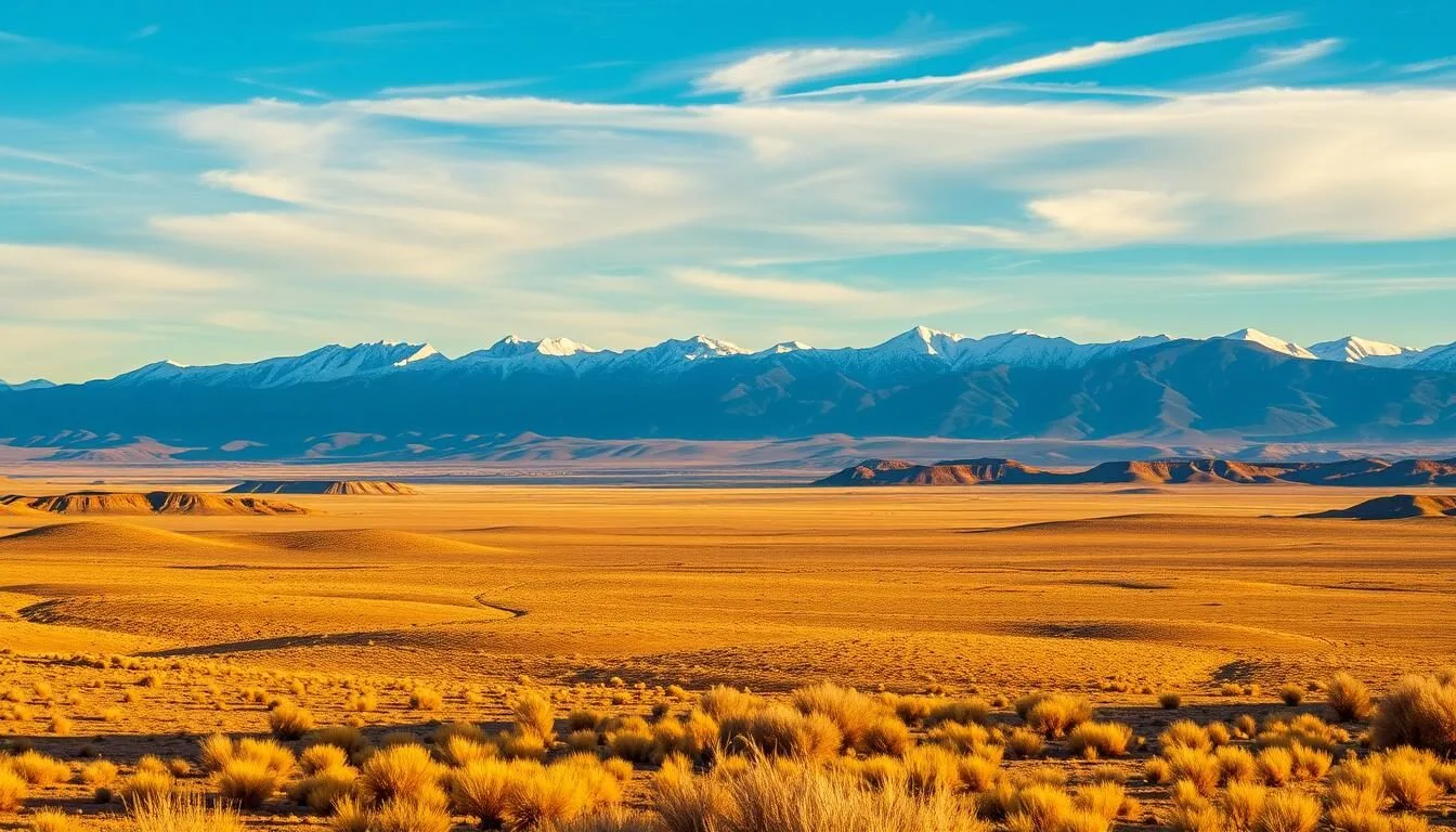 Panoramic view of Inyo County California things to do featuring the dramatic landscape with mountains and desert