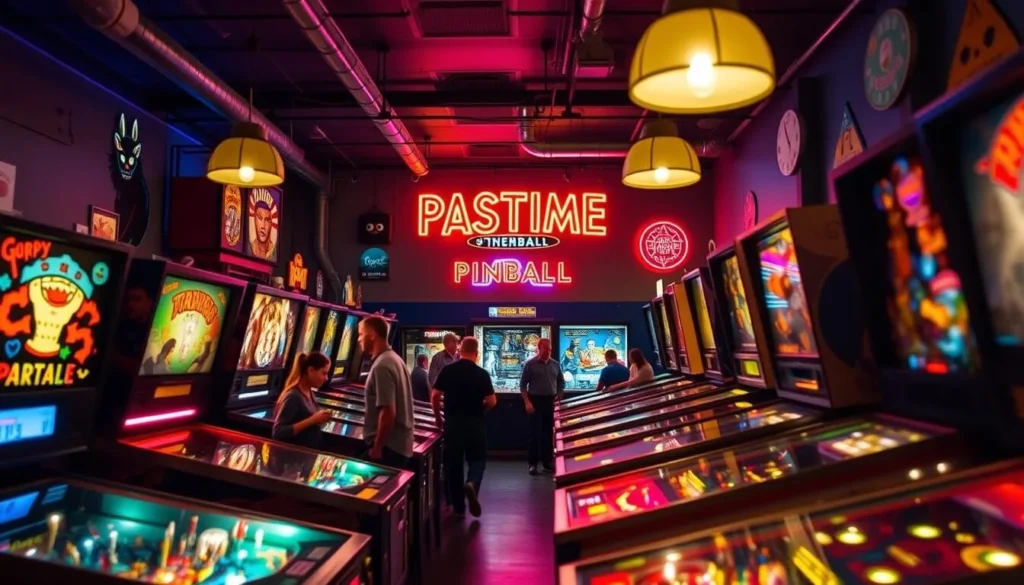 Pastime Pinball arcade with vintage pinball machines in Manchester Pastime Pinball arcade with vintage pinball machines in Manchester