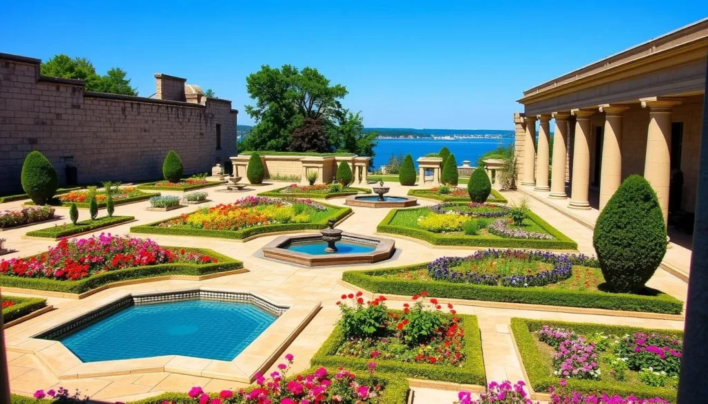 Persian-inspired Walled Garden at Untermyer Gardens in Westchester County