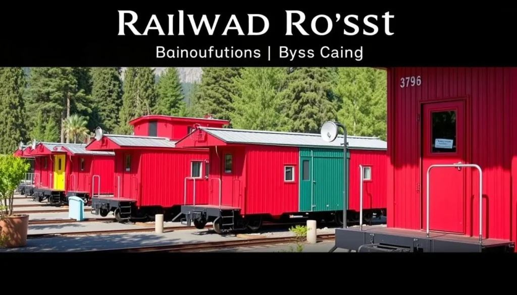 Railroad Park Resort in Dunsmuir with converted caboose accommodations, a unique lodging option in Siskiyou County California Railroad Park Resort in Dunsmuir with converted caboose accommodations, a unique lodging option in Siskiyou County California