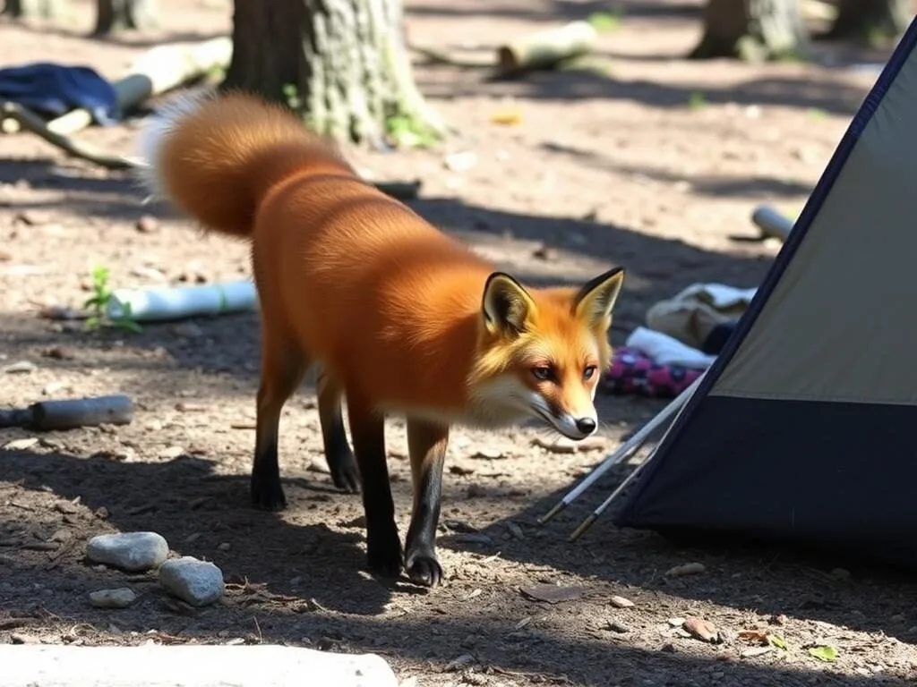 Red fox near a campsite at Isle Royale National Park Red fox near a campsite at Isle Royale National Park