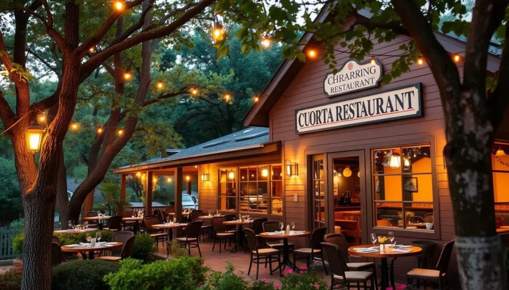 Restaurant in Eureka Springs Arkansas with outdoor dining, a popular thing to do for visitors Restaurant in Eureka Springs Arkansas with outdoor dining, a popular thing to do for visitors