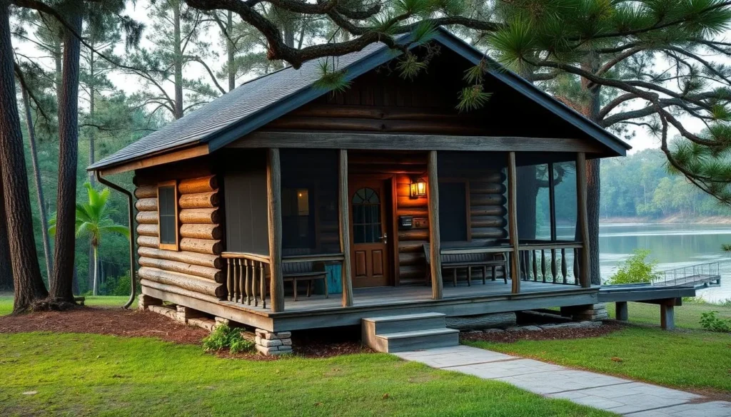 Riverside cabin accommodations at Stephen Foster Folk Culture Center State Park in Hamilton County Florida Riverside cabin accommodations at Stephen Foster Folk Culture Center State Park in Hamilton County Florida