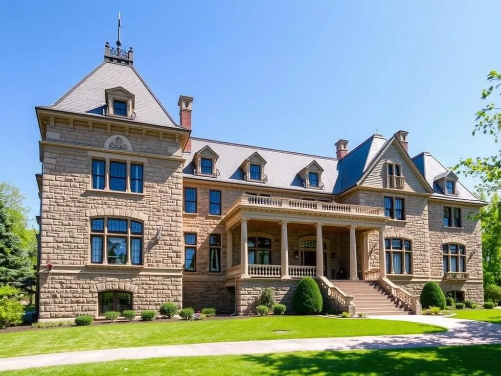 Roberson Museum and Science Center in Broome County featuring historic mansion architecture Roberson Museum and Science Center in Broome County featuring historic mansion architecture