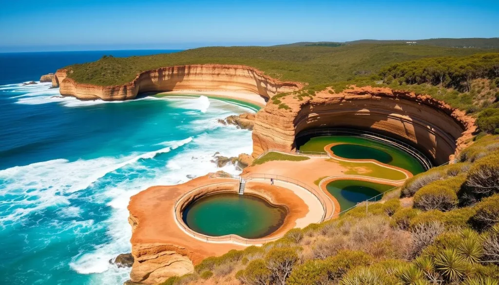 Royal National Park coastline with Figure 8 Pools