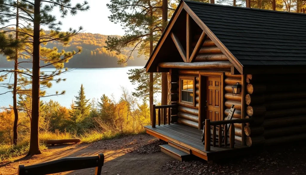 Rustic cabin accommodation in Allegheny National Forest, Pennsylvania with lake view Rustic cabin accommodation in Allegheny National Forest, Pennsylvania with lake view