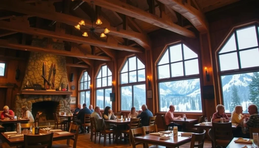 Rustic restaurant in Alpine County California with mountain views