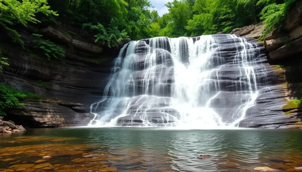 Salmon River Falls waterfall in Oswego County, New York Salmon River Falls waterfall in Oswego County, New York