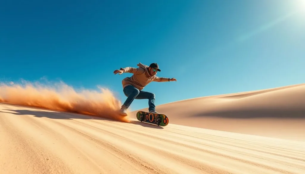 Samalayuca Dunes sandboarding image