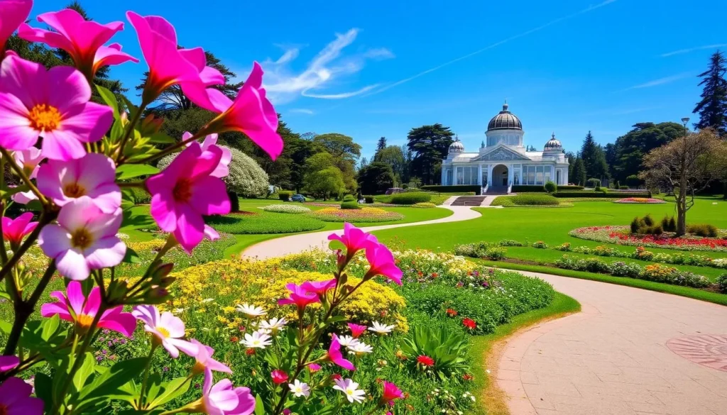 San Francisco County's Golden Gate Park in spring with colorful flowers blooming San Francisco County's Golden Gate Park in spring with colorful flowers blooming