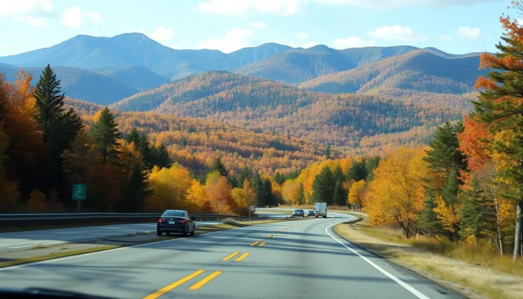 Scenic drive through Adirondack Park in Essex County, New York Scenic drive through Adirondack Park in Essex County, New York