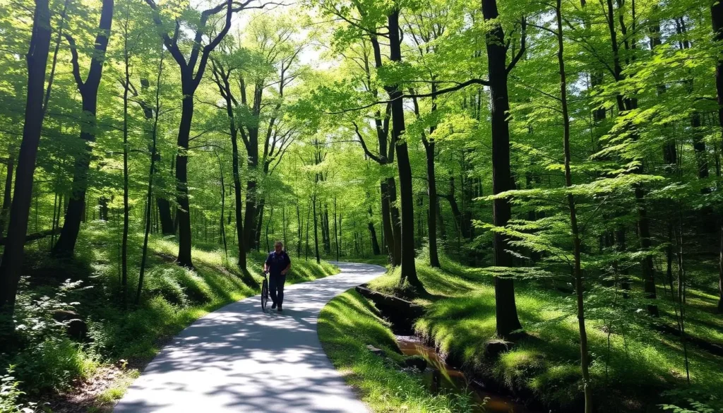 Scenic trails at Rockefeller State Park Preserve in Westchester County