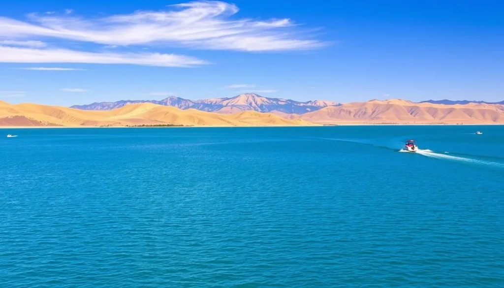 Scenic view of Lake Kaweah in Tulare County with mountains in the background Scenic view of Lake Kaweah in Tulare County with mountains in the background