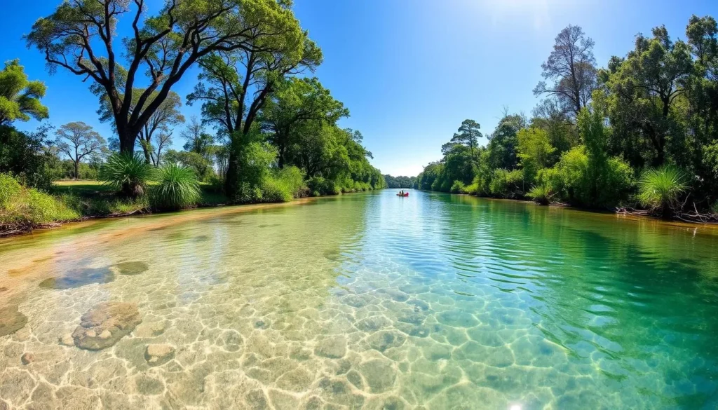 Scenic view of Santa Fe River in Union County Florida Scenic view of Santa Fe River in Union County Florida
