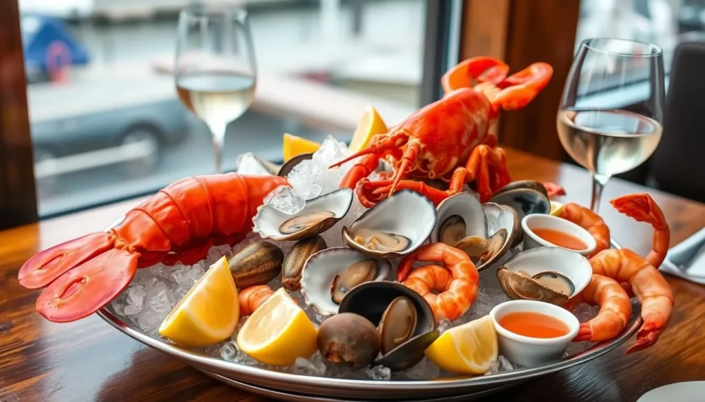 Seafood platter at a Milford Connecticut restaurant Seafood platter at a Milford Connecticut restaurant