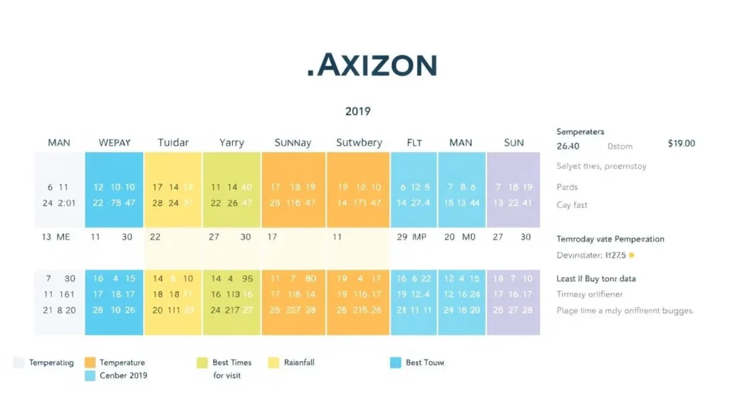 Seasonal calendar showing best times to visit Chandler Arizona with weather patterns Seasonal calendar showing best times to visit Chandler Arizona with weather patterns