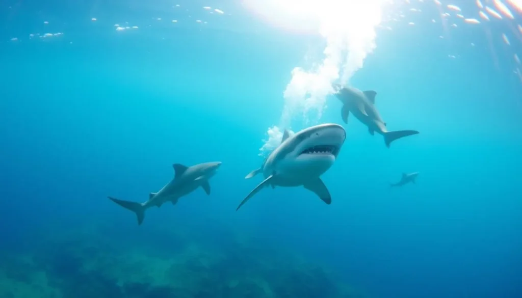 Shark cage diving in the crystal-clear waters off Oahu's North Shore