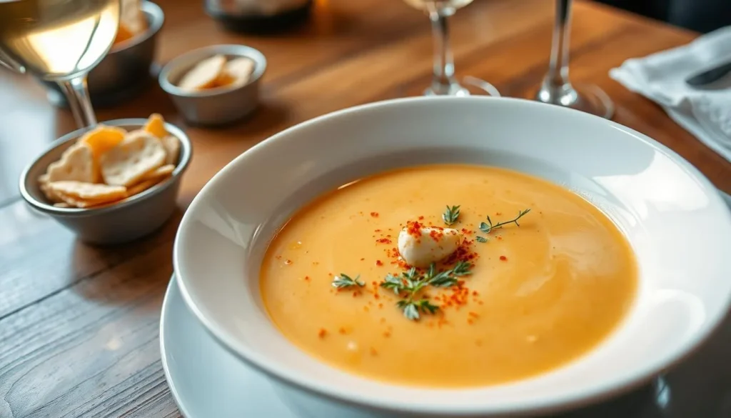 She-crab soup served at a Chesapeake Virginia restaurant She-crab soup served at a Chesapeake Virginia restaurant
