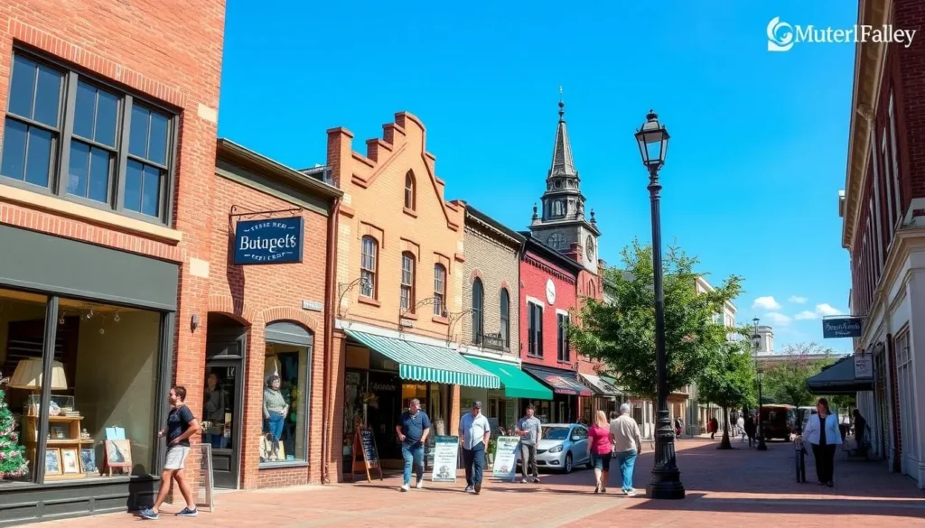 Shoppers browsing boutique stores along the historic downtown Murfreesboro square Shoppers browsing boutique stores along the historic downtown Murfreesboro square