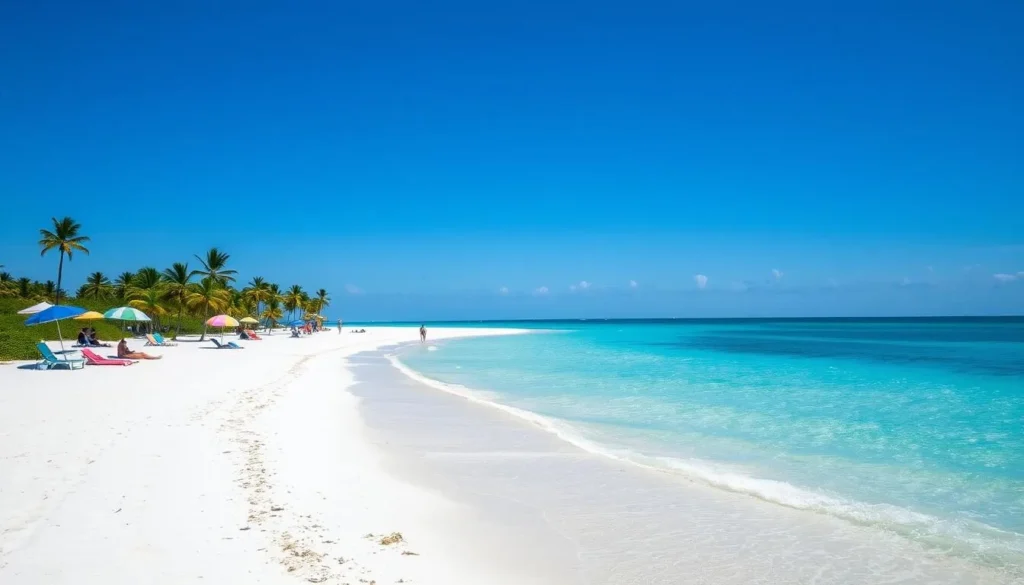 Siesta Key Beach with its famous white quartz sand and turquoise waters