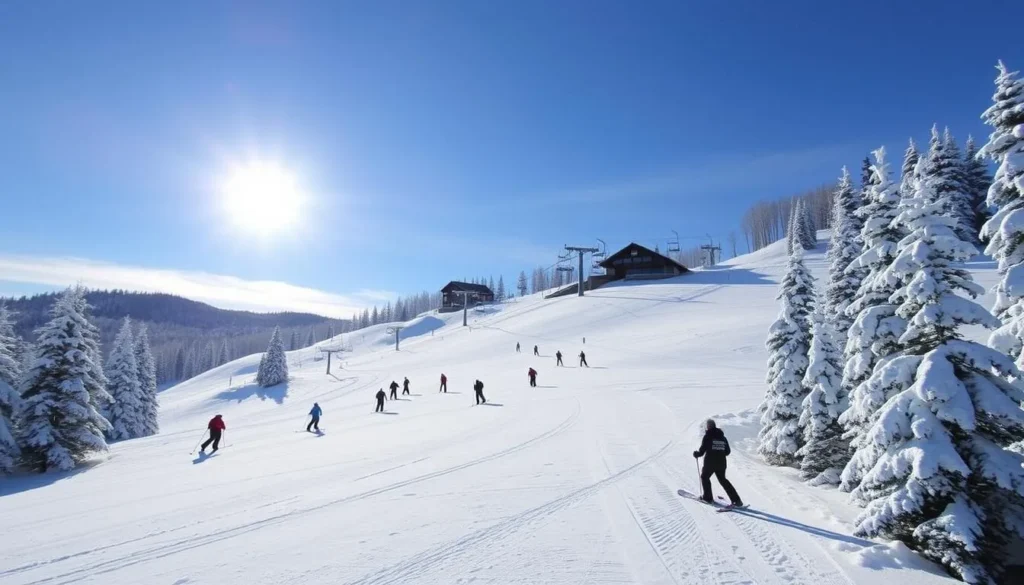 Skiing at Bromley Mountain near Manchester Vermont