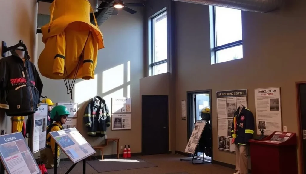 Smokejumper Visitor Center in Missoula Montana with equipment displays Smokejumper Visitor Center in Missoula Montana with equipment displays
