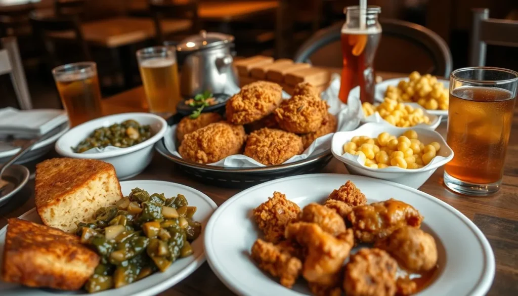 Southern-style buffet spread at O'Neal's Country Buffet in Madison County Florida featuring fried chicken and sides Southern-style buffet spread at O'Neal's Country Buffet in Madison County Florida featuring fried chicken and sides