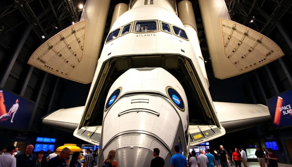 Space Shuttle Atlantis exhibit at Kennedy Space Center in Brevard County, Florida Space Shuttle Atlantis exhibit at Kennedy Space Center in Brevard County, Florida