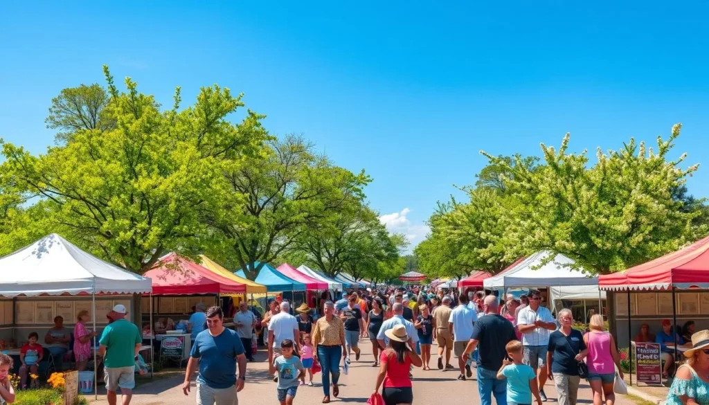 Spring festival in Clay County Florida with families enjoying outdoor things to do under sunny skies Spring festival in Clay County Florida with families enjoying outdoor things to do under sunny skies