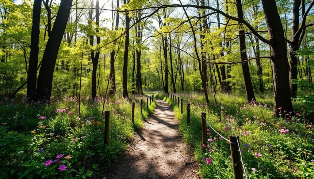Spring wildflowers blooming in Baker County Florida forest