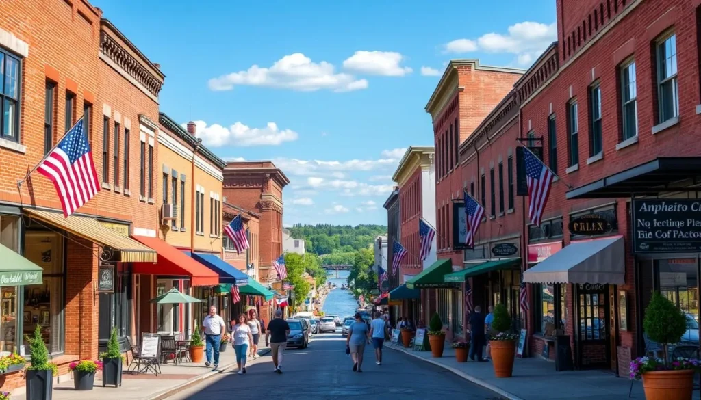 Stillwater, Minnesota's charming main street with historic buildings, a popular day trip from Minneapolis Stillwater, Minnesota's charming main street with historic buildings, a popular day trip from Minneapolis