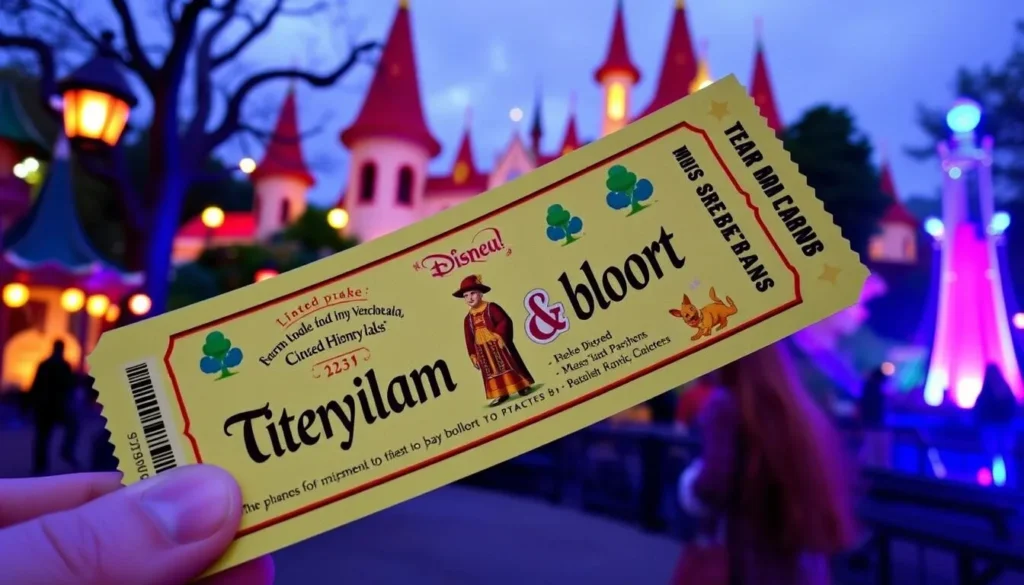 Story Land theme park tickets